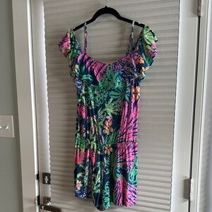 Lilly Pulitzer Pink and Green Patterned Romper